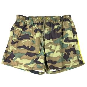 SUNDEK Camouflage Swim Shorts Men XXL Casual Athletic Neon Trunks Pockets Camo